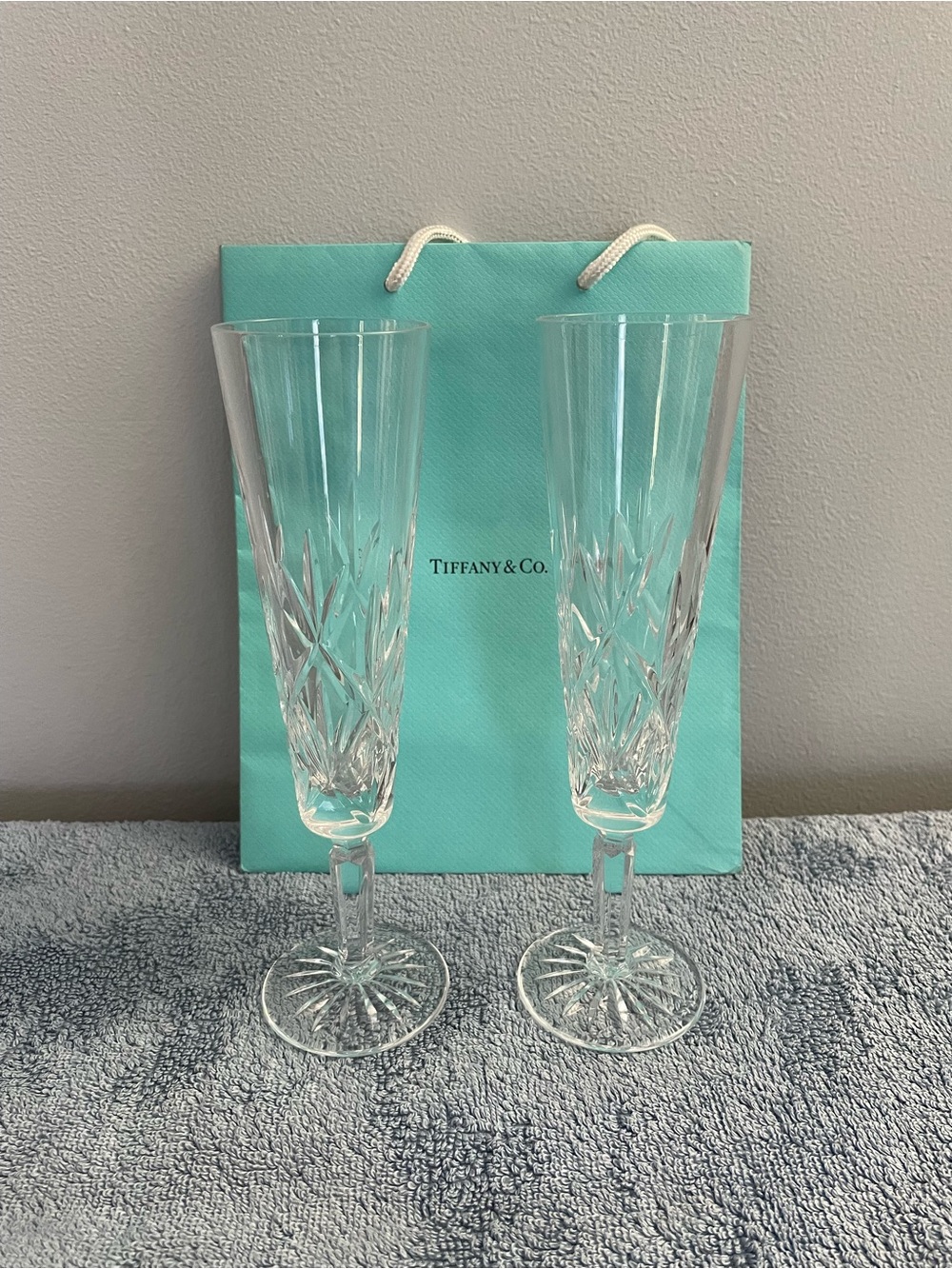 Tiffany & Co. Crystal Champagne Flutes